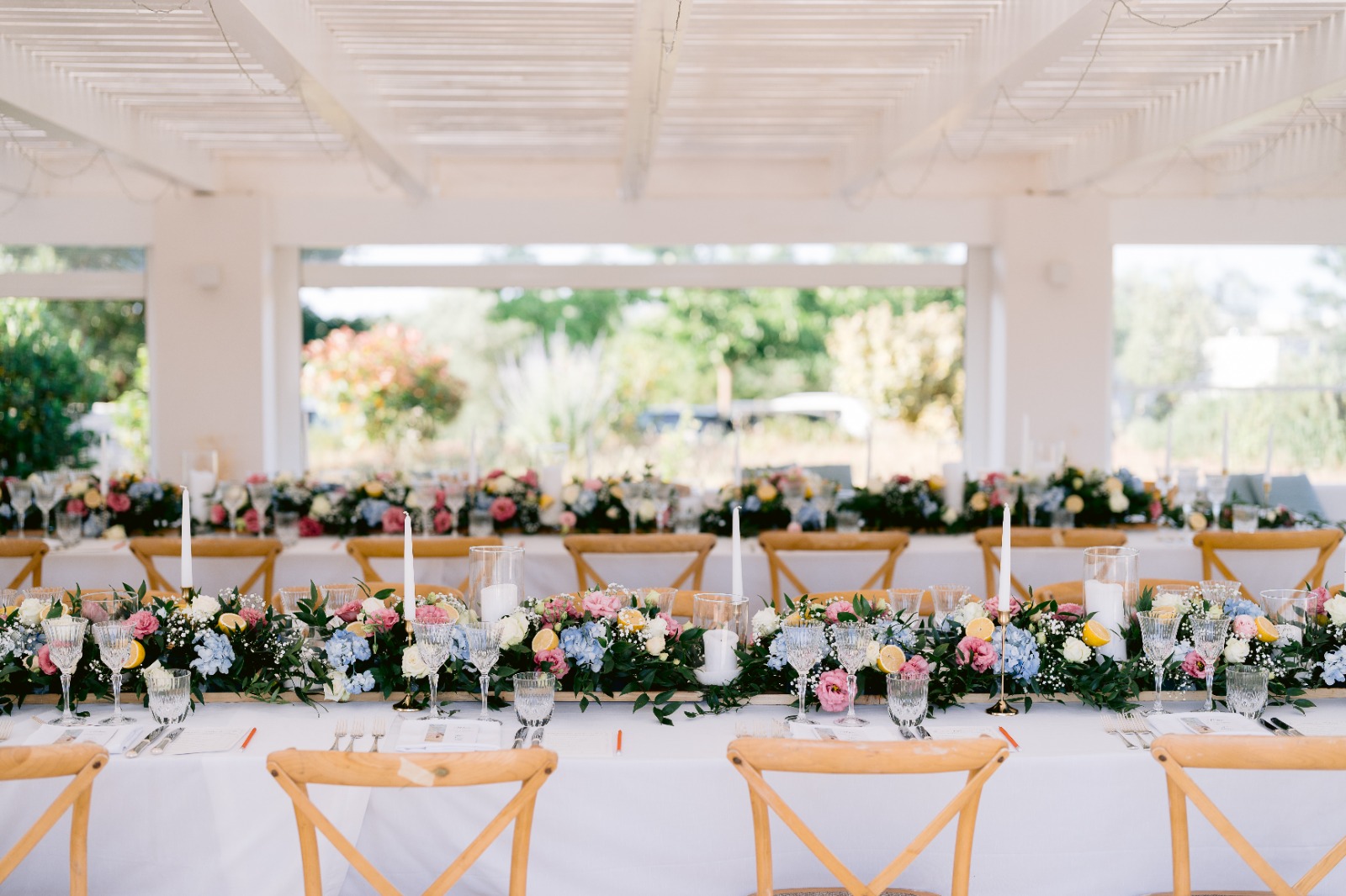 Wedding table at Villa Casalini